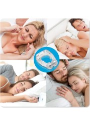 1/4pcs Magnetic Silicone Anti Snoring Stop Snoring Nose Clip Sleep Tray Sleep Help Sleep Apnea Protect Night Device