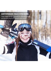 3 Sets Winter Antifreeze Face Stickers Outdoor Riding Face Protective Stickers Winter Sports Face Protective Sticker