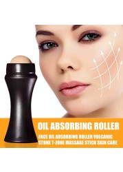 Face Care Facial Volcanic Stone Roller Mini Oil Control Facial Roller Remove Fat T-zone Oil Absorbing Reusable Skin Care