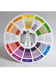 New Professional Paper Card Design Colors Mixing Ink Wheel Round Guide Chart Rotating Center Circle Tattoo Nail Pigment