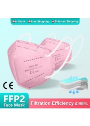 Mascarilla FPP2 Homologadas Europa 5 Layers FFP2 Mask CE Certification Mascarilla KN95 Adult FP2 Colorful Masks ffp2mask