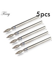 5pcs Diamond Nail Drill Bit Sets Mill Cutter All For Nail Machine Bits Tools Accessories Clean Cuticle To Remove Nail Gel