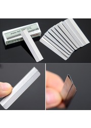 100pcs/1pack Eyebrow Trimmer Razor Blade Stainless Steel Microblading Eyebrow Knife For Permanent Makeup Eyebrow Tattoo Beauty Tool