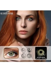iIshihair 1 Pair Contact Lenses for VIP Natural Blue Brown Colored Lenses Eye Contact Lenses Beauty Cosmetic Contacts Eyes Makeup 14mm
