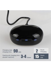 Hearing Aid Rechargeable Intelligent Hearing Aids Low Noise Amplifier One-Click Hearing Device Tone Adjustable For Elderly