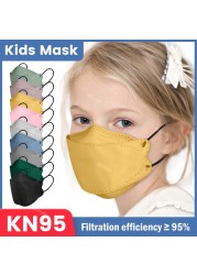 KN95 Fish Mask Kids ffp2masque Kids 4 Layers Korean Kf94masque FFP2 Kids Black Mask Kids 4-12 Masks FPP2 Masks