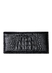 Genuine Crocodile Genuine Leather Wallet Men Black/Brown Business Card Holder Wallet for Men Long Wallet Quality Money Card Bag