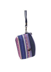 Women Ethnic Cotton Fabric Coin Purse Clutch Card Key Holder Children Kids Wallet Double Zipper Coin Purse porte monnaie femme