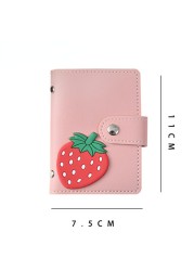 New Student Cute Meal Card Holder Wallet PU Leather Cartoon 26 Bit Card Case Holder School Men Women Credit Card Bag ID