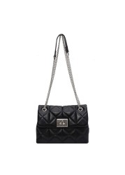 Women's fashion handbag luxury purses designer shouler crossbody messenger bag for female new branded soft leather chain flap sac