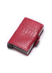 Women Counter Rfid id Credit Card Holder Case Wallet Crocodile Business Bank Card Holder Bag Pink Creditcard Visit Card Holder Trolley