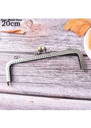 1PC Bronze DIY Purse Handbag Handle Coins Bags Metal Kiss Clasp Frame Lock New Fashion Handle 8.5/10.5/12.5/15/16/18/20cm