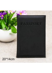 New Fashion PU Women's Passport Holder Couple Models Girls Passport Cover Unisex Card Case Man Card Holder