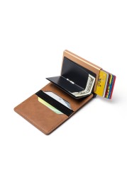 Automatic RFID Aluminum Alloy Card Holder Anti-Theft Protected Card Holder