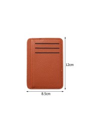 Small Wallet Wallet Casual Leather Card Holder Men PU Litchee Style Vintage Card Holder Women Solid Color Small Wallets