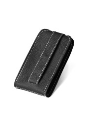 Genuine Leather Wallet with Key Clip for Men, Soft Leather Wallet with Pull Pattern for Home Keys, Keychain Holder, Wallet