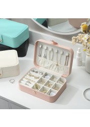 2021 Portable Jewelry Box Jewelry Organizer Display Jewelry Box Travel Boxes PU Leather Storage Box Jewel Holder Joyero