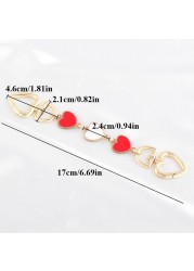 1pc Heart-shaped Bag Extension Chain Strap Handbag Shoulder Strap All-match Bag Accessories with Hanging Buckle Exquisite Decor