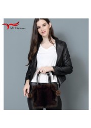 Women's Mink Bag, Drawstring Shoulder Bag, Fashionable, Built-in Pocket, 100% Autumn Winter Collection