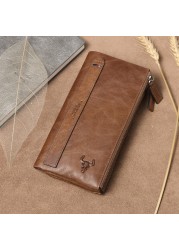 Women Wallet Genuine Leather Female Coin Purse RFID Double Zipper Ladies Long Clutch Bag Credit Card Holder Phone Wallets Woman