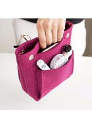 1pc Bag Insert Organizer Women Felt Travel Insert Organizer Handbag Large Purse Liner Lady Makeup Cosmetic Bag Cheap Female Tote