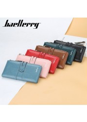 New Women's PU Leather Wallet Female Purses Large Capacity Women's Zipper Clip Wallet Ladies Long Clutch Coin Card Holder