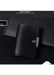 Fashion PU Leather 24 Bit ID Card Holder Multifunctional Business Bank Card Case Men Women Credit Passport RFID Wallet Bag Wallet