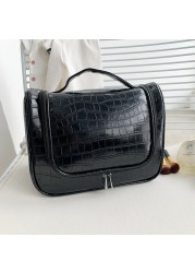 Korean New Style Fashion Women's Cosmetic Bag Transparent PU Large Capacity Women's Bags