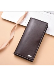 Fashion Long Section Wallets For Men Famous Brand Coin Bag High Capacity ID Wallet Purse Zipper Clutch Mobile Phone Bag Clutch