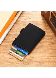 Carbon Fiber RFID Wallets Slim Thin Money Bags Short Small Male Purses Card Holder Slot Wallets Magic Smart Walet Cartera Hombre