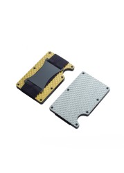 RFID Carbon Fiber Credit Card Holder Men Women Bank ID Card Holder Aluminum Container Metal Magsafe Minimal Ride Wallet