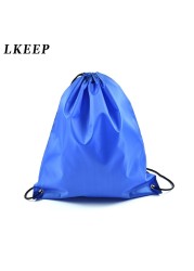 Portable Oxford Sports Bag Drawstring Strap Bag Riding Backpack Gym Drawstring Shoes Bag Clothes Backpacks Waterproof