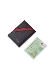 Mens Wallet Genuine Leather New Driver's License Case Card Holder Men's Small Leather Vertical Cowhide Slim Wallet Purse