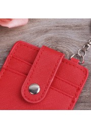 Women Mini Card Holder Portable ID Card Holder Card Cover Desk Work Keychain Keychain Tool