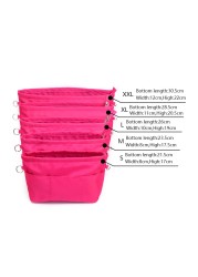 Bag In Bag Organizer BAMADER Handbag Purse Insert Organizer Large Capacity Nylon Cosmetic Bag Portable Finishing Bag Inside Bag