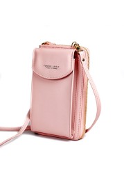 صغيرة Crossbody خلية صغيرة الهاتف المحمول فتاة بو الجلود حقيبة يد حقيبة كتف الحقيبة محفظة محفظة المرأة سستة رفرف حقيبة الهاتف