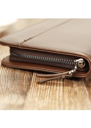 Men's Clutch Multifunction Creative Mobile Wallet Long Wallet Long Wallet Coin Passport Bag For Men Credit Card Holder