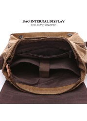 MARKROYAL - Men's Canvas Shoulder Bag, High Quality Laptop Shoulder Bag
