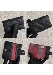 Luxury Brand Leather Ladies Keychain Male Sheepskin Storage Bag Cowhide Card Case Caviar Key Case Classic Key Housekeeper