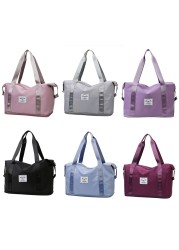 Casual Ladies Bags Large Capacity Luggage Bags Fashion Women Patchwork Fitness Shoulder Bag Travel Bag