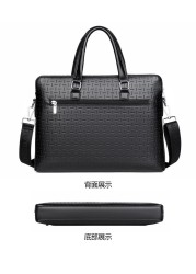 Feng leopard kangaroo bag men's handbag business men's documents horizontal computer bag large-capacity bag