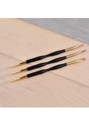 3pcs Nail Art Liner Brush Set Acrylic French Tape Tips Manicure Ultra-thin Line Drawing Pen UV Gel Brushes Painting Tools