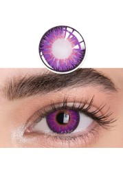 Bio-essence 2pcs/pair cosplay color contact lenses for eyes cartoon anime accessories pruple pupil lens for all