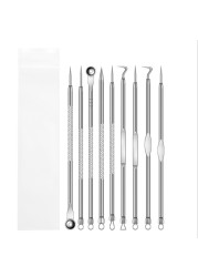 Acne Blackhead Remover Needle Blackhead Tool Kit Tweezers Pimple Extractor Stainless Steel Black Spot Removal Face Skin Care Tool