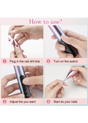 SENIGNOL Portable Electric Nail Machine Wireless Rechargeable Nail Drill for Manicure Pedicure Nail Saw Kit Nail Salon Tool