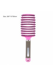 Scalp Massage Comb For Women, Bristles And Nylon, For Wet Or Curly Hair, Detangling Hair, For Hairdressing Salon