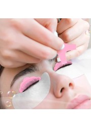 40/70pcs Y Shape Brush Silicone Eyelashes Curler Reusable Lash Lifting Perm Pad Hydrogel Patches Under Eye Eyelash Extension Kit