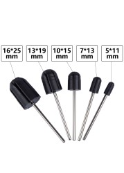 30pcs nail sanding caps with 2pcs rubber nail drill bit grinding sand band for pedicure machine manicure polishing cuticle cover