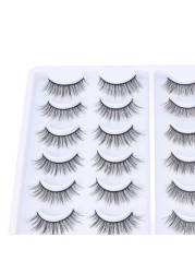 Wispy False Eyelashes Thick Long False Eyelashes 14 Pairs Comfortable For Stage Party Date