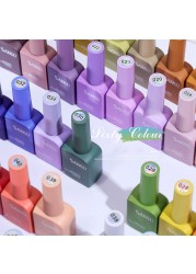 New 60 Fashion 15ml Gel Nail Kit Enamel Varnish Nail Color Set for Nail Art Design Various Bottles Nail Gel Learner Set